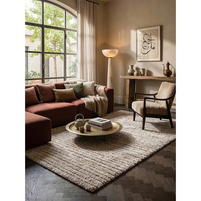 Shaggy-Teppich Pflegeleicht Beige 80x150 cm - ATRIO Kadima Design