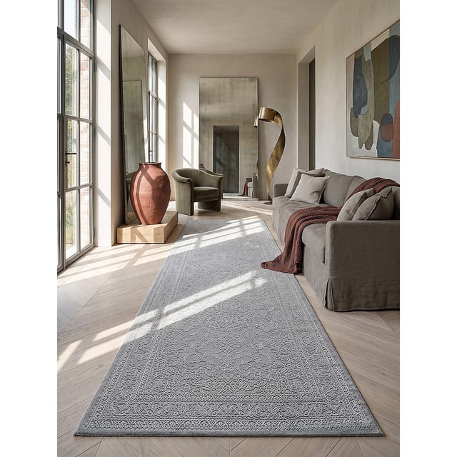 Läufer Waschbar Creme 80x300 cm - KASOS Kadima Design