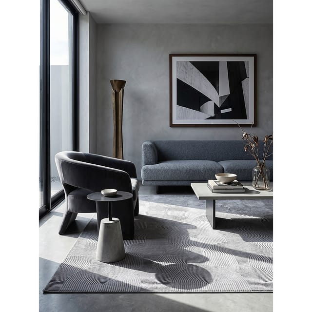 Teppich Kurzflor Grau 160x220 cm - DALAR Kadima Design