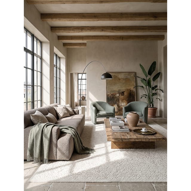 Teppich Pflegeleicht Creme 120x170 cm - KASOS Kadima Design
