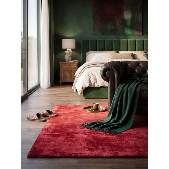 Teppich Antirutsch Rot 240x340 cm - ALDAN Kadima Design