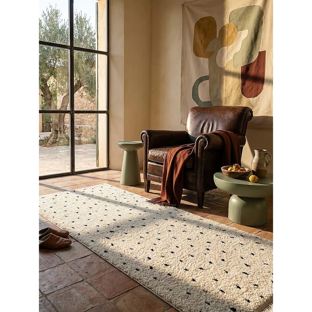 Shaggy-Teppich Pflegeleicht Creme 80x150 cm - ATRIO Kadima Design