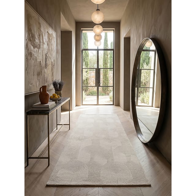 Läufer Kurzflor Creme 80x300 cm - DALAR Kadima Design