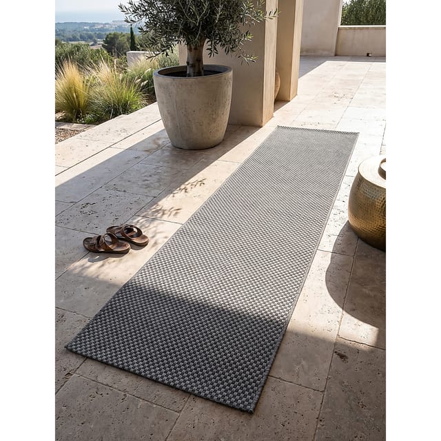Läufer Pflegeleicht Grau 80x150 cm - BORNO Kadima Design