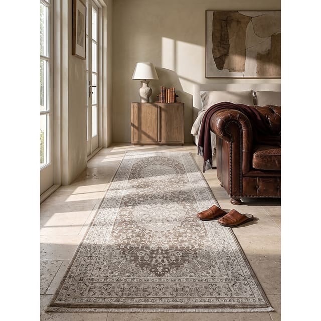 Läufer Kurzflor Braun 80x150 cm - SCRIVIA Kadima Design
