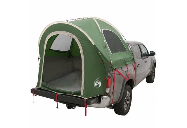 vidaXL Kuppelzelt Autozelt mit Dach Grün 200 x 170 x 170 cm Polyester und Stahl, (1 tlg)