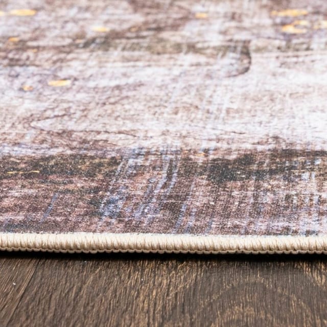 Mazovia Designteppich Modern Teppich Wohnzimmerteppich Abstrakt Vintage Beige Grau, 80 x 150 cm, Fußbodenheizung, Allergiker geeignet, Rutschfest