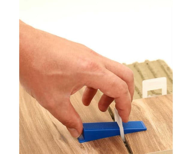 Lantelme Verlegeset 3mm Fliesen Verlegehilfe Set 100 Zuglaschen + 50 Keile + Zange, B: 0,3 cm, Fugenbreite 3mm