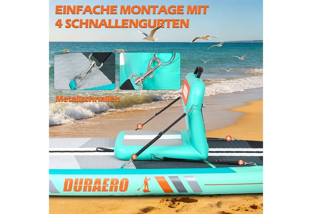 DURAERO SUP-Board DURAERO Aufblasbarer Kajaksitz mit Rückenlehne