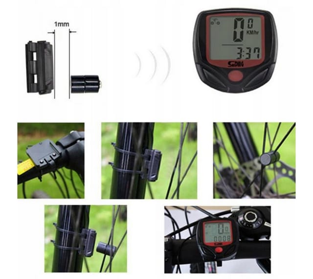 RACEL Fahrradcomputer Fahrradcomputer LCD Tacho Wasserdicht Kabelgebunden Kilometerzähler (1-St), Wasserdicht & präzise
