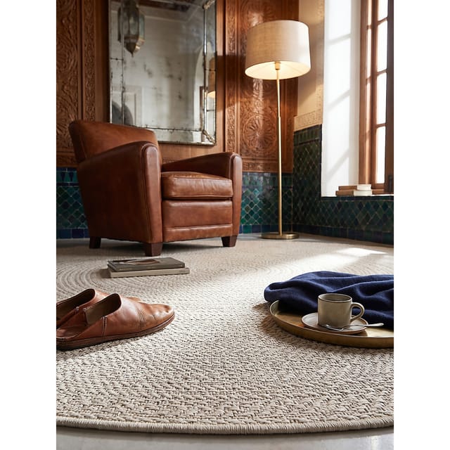 Flachgewebe-Teppich Pflegeleicht Creme 80x80 cm - CORDEV Kadima