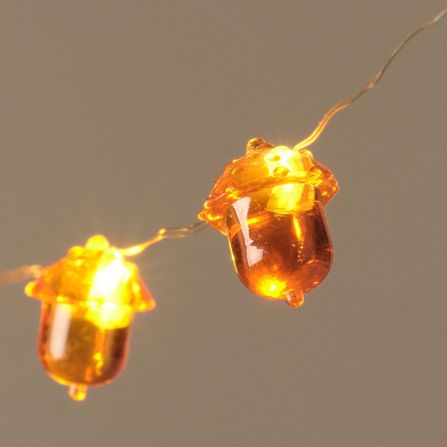 20er Eichel LED-Mikro-Lichterkette mit Timer in Warmweiß Bild 2