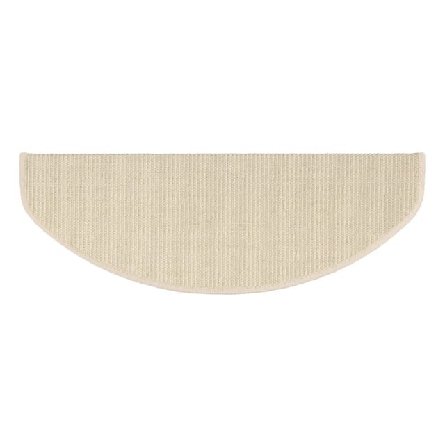 Karat Stufenmatte Sisal Pure Nature Selbstklebend Elfenbein Halbrund 23,5 x 65 cm