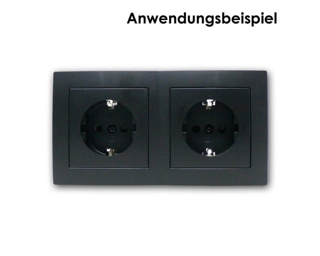 McPower FLAIR Rahmen 2-Fach Schwarz Matt ZweiFachrahmen