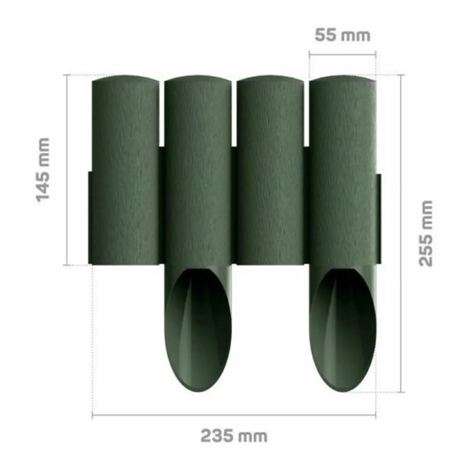 Green-Split Palisaden aus Kunststoff Grün 23 cm x 25,5 cm