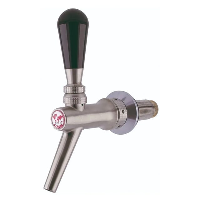 Ich-Zapfe Kolbenschankhahn V20 Chromnickelstahl Matt