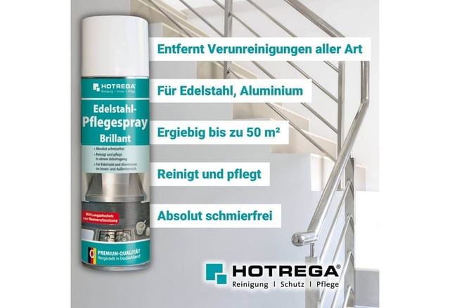 Hotrega Edelstahl Pflegespray Brillant Spraydose 300 ml