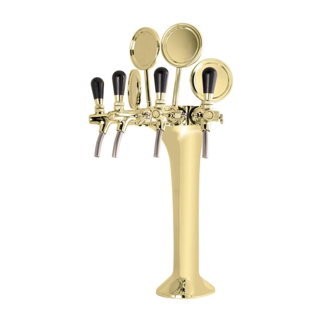 Ich-Zapfe Schanksäule 4- Gold Bierzapfsäule mit Begleitkühlung