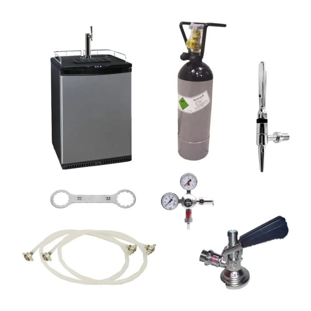 Ich-Zapfe Komplettset Zapfanlage Cold Brew Kaffee 50l Fasskühlschrank Stickstoff-System Kombi
