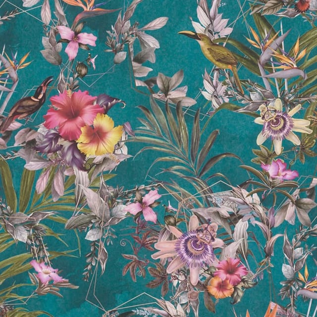 Tadessi Tapete Floral M1-No.789 Vliestapete in Blau