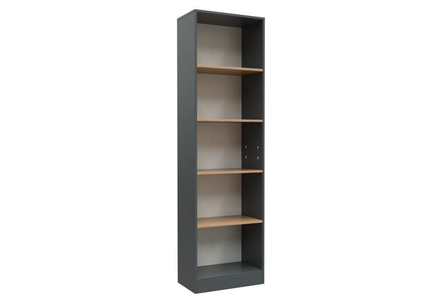 VCM Bücherregal für Aktenordner, Büroregal mit 5 Fächern, H. 183 x B. 52 x T. 30 cm, Standregal für Homeoffice und Büro - Dilos