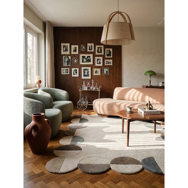 Wollteppich geometrisch Natur 120 x 170 cm - HALLEIN Kadima Design