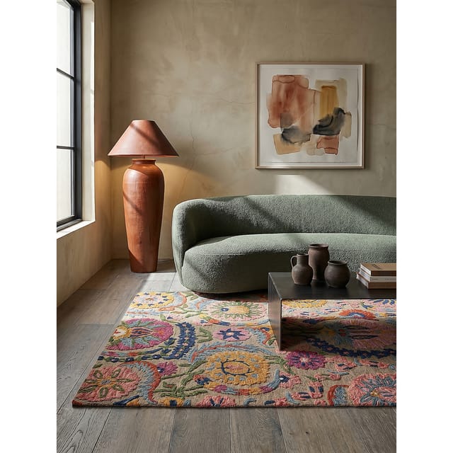 Wollteppich Kurzflor Bunt 140 x 200 cm - HEDDA Kadima Design