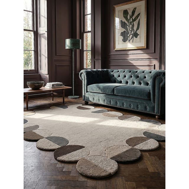 Wollteppich Kurzflor Natur 120 x 170 cm - HALLEIN Kadima Design