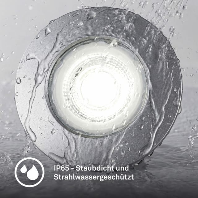 Briloner LED Einbauleuchten Dimara Ø 9 x 3 cm warmweiß/neutralweiß chrom dimmbar 3er-Set