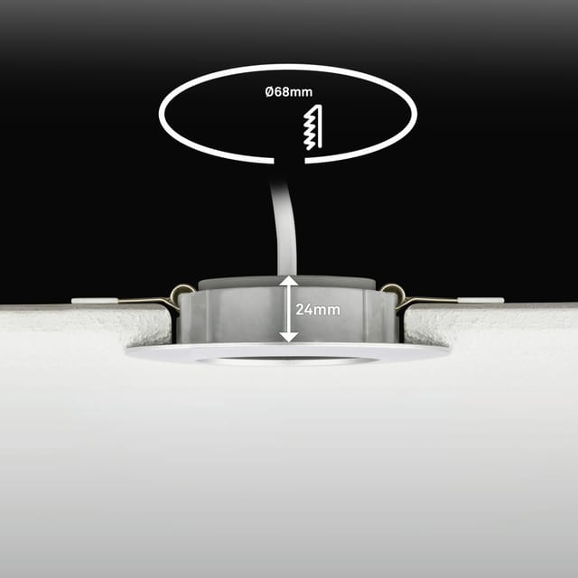 Briloner LED Einbauleuchten Dimara Ø 9 x 2,4 cm warmweiß/neutralweiß chrom dimmbar 3er-Set