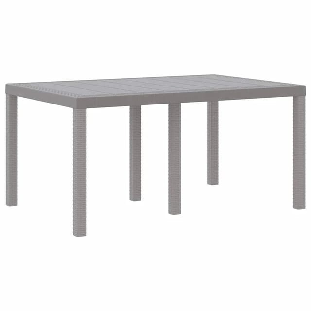 vidaXL Gartentisch Hellgrau 150 x 100 x 73 cm Poly-Rattan 871687
