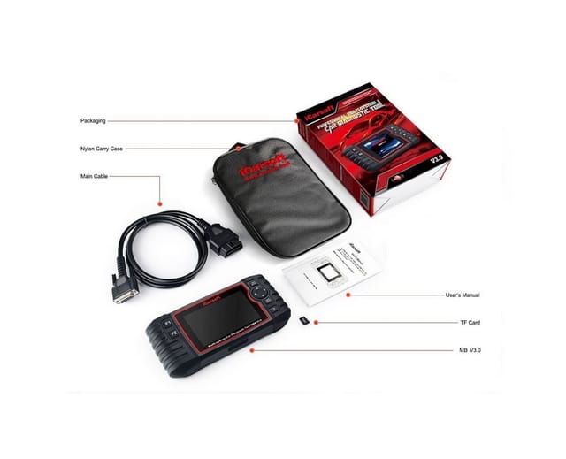 iCarsoft OBD2-Diagnosegerät MB V3.0 Auslesen, Wartung und Service für Mercedes, Sprinter, Smart