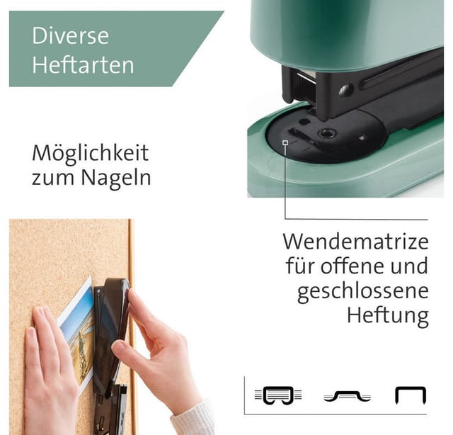 NOVUS Heftgerät Novus Office B 2 COLOR ID 2.0 020-1952 Heftgerät Mint Heftleistung: 2