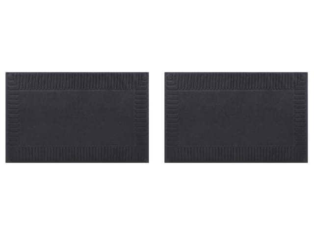 LIVARNO® Frottier-Duschvorleger, 2 Stück (Grau)