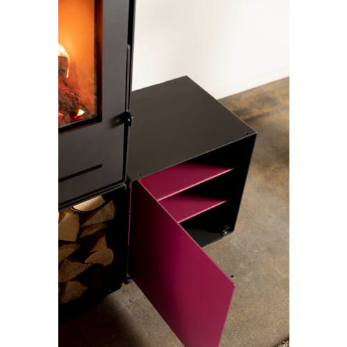 FIREFIX® T&uuml;r und B&ouml;den f&uuml;r quadratische Box Ofen Nele, Terra Berry - rot