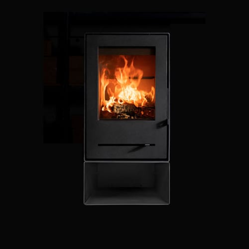 FIREFIX® Box rechteckig klein f&uuml;r Ofen Nele, schwarz