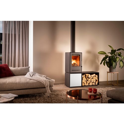 FIREFIX® Box rechteckig gro&szlig; f&uuml;r Ofen Nele, schwarz