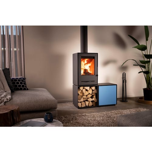 FIREFIX® Box quadratisch f&uuml;r Ofen Nele, schwarz