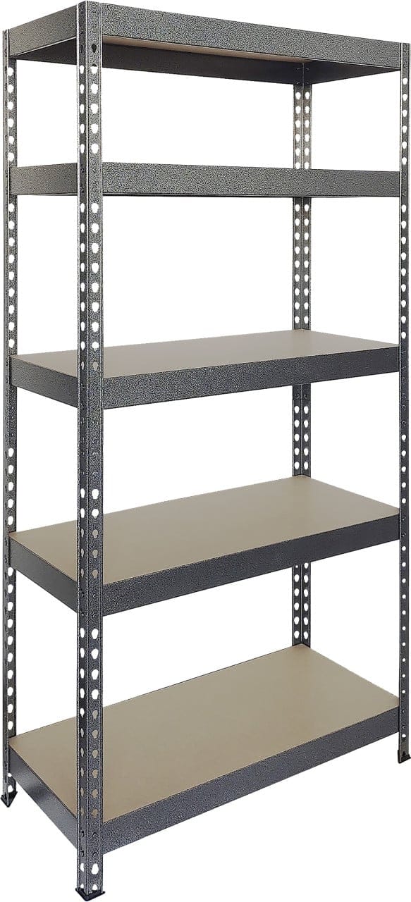 Primaster Schwerlastregal Stahl 180 x 90 x 40 cm 5 Holzböden 875 kg