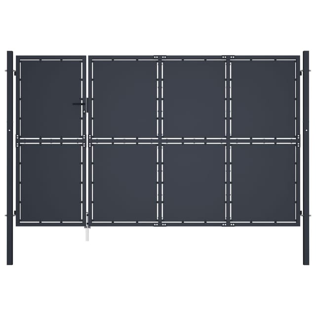 vidaXL Gartentor Stahl 350 x 200 cm Anthrazit 144540
