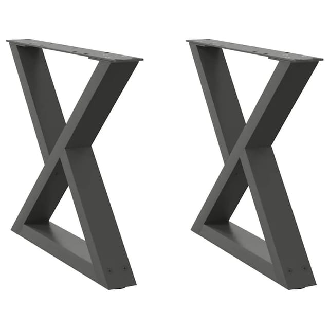 vidaXL Couchtischbeine 2 Stk Anthrazit 50x42-43,3 cm Stahl 4012706