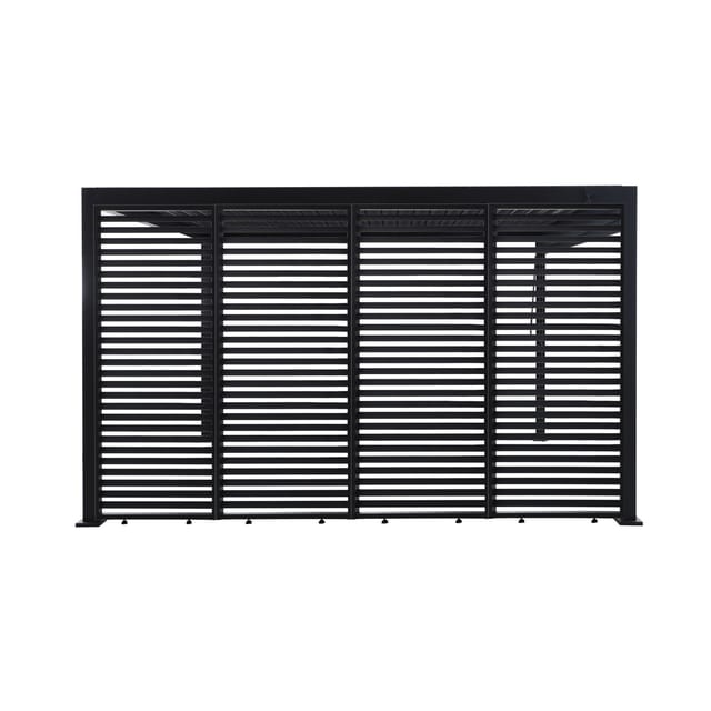 MWH das Original FF-Eco-O Series Feststehende Lamellenwand 93cm Anthrazit 4er-Set
