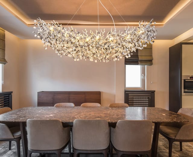 GLOBO LIGHTING Hängeleuchte QUEENA, Leuchtmittel wechselbar, Kristall Luster für Wohn- & Esszimmer, Höhe kürzbar