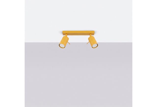 SOLLUX lighting Deckenleuchte Plafond RING 2 gelb, Nicht enthalten