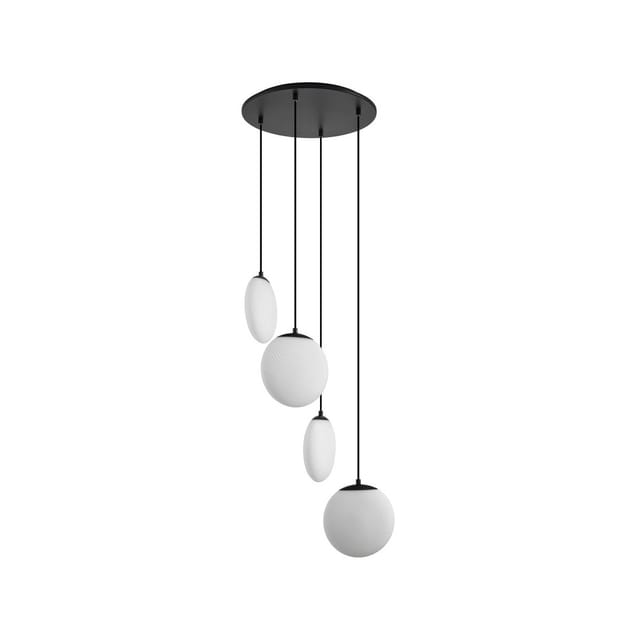 Lucande Pendelleuchte Lunelle 10040132 Modern aus Glas 4-flammig G9 Wohnzimmerleuchte