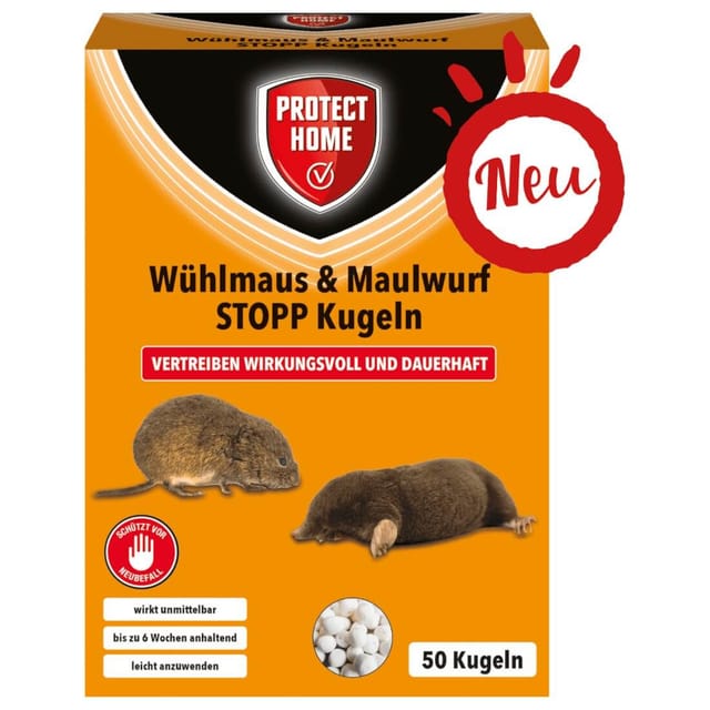 Protect Home Wühlmaus & Maulwurf Stopp-Kugeln 50 Stück