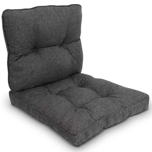 Beautissu Outdoor Loungekissen Beauflair 50x40cm 50x50cm Graphitgrau