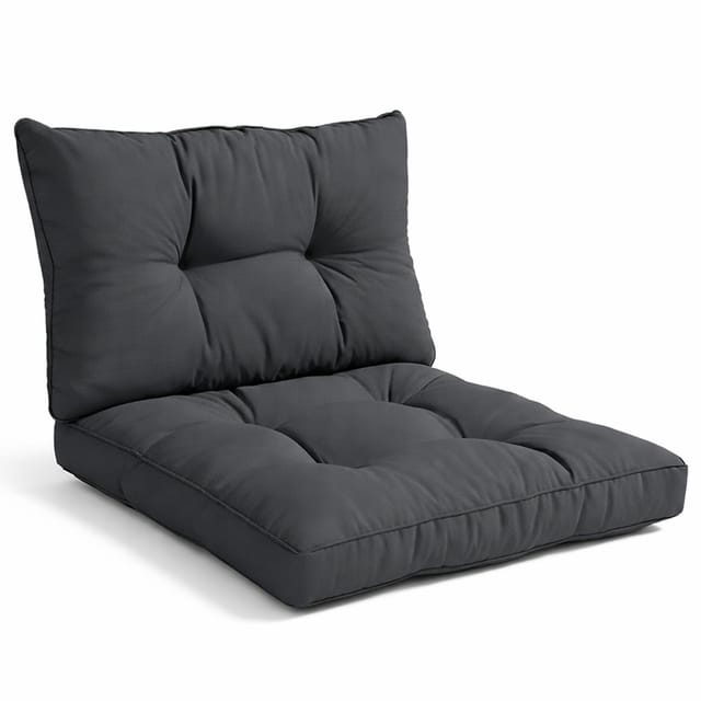 Beautissu Lounge Kissen Set Outdoor Graphitgrau XLuna 70x70cm 70x40cm