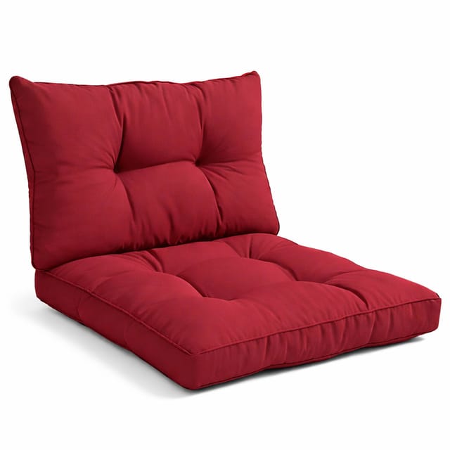 Beautissu Lounge Kissen Set Outdoor Rot XLuna 60x60cm 60x40cm