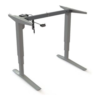 STIER Elektrisch höhenverstellbares Gestell 501-43 Silber für 100x80 cm Platte